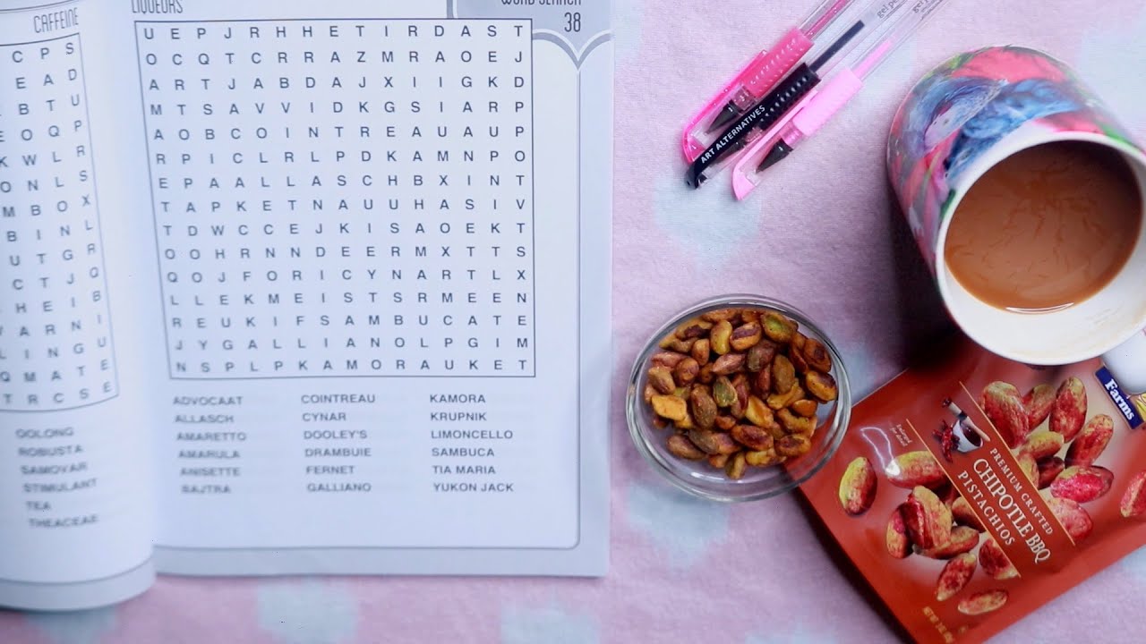 Word Search Chipotle Pistachios ASMR Eating Sounds