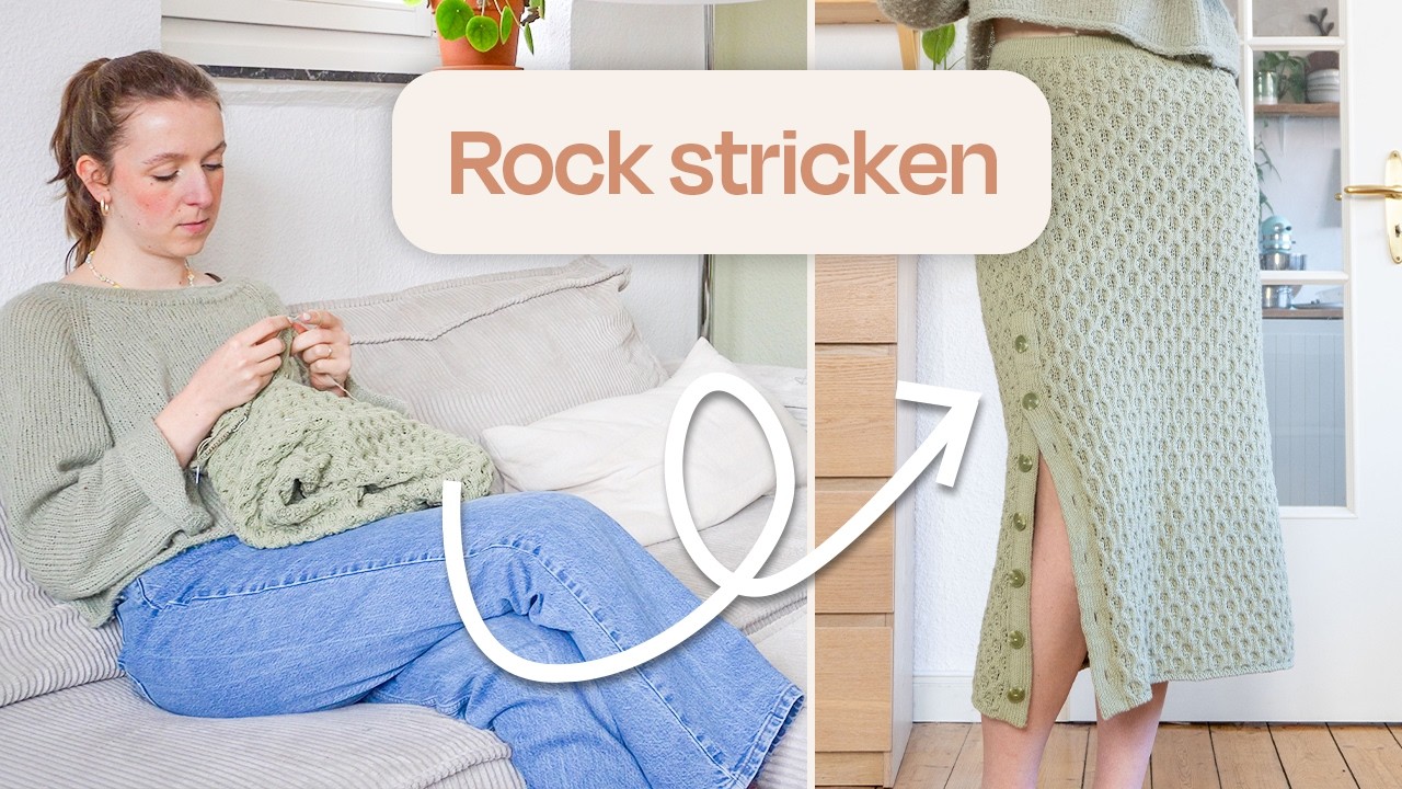 Strick einen Rock mit mir 🧶 // gemütlicher Strick Vlog
