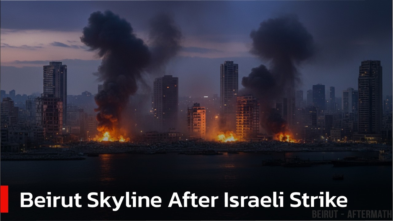 🔴LIVE: Beirut Skyline After Israeli Strike | AC1S