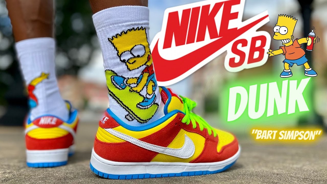 EARLY LOOK‼️ NIKE SB DUNK LOW BART SIMPSON DETAILED REVIEW & ON FEET W/ LACE SWAPS ‼️