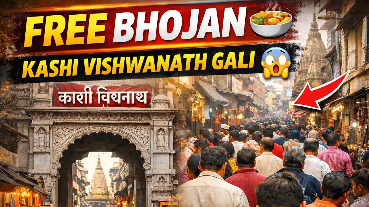 &ldquo;Kashi Vishwanath Gali 😱 | FREE Bhojan 🍛 Maa Annapurna Annakshetra, Varanasi&rdquo;