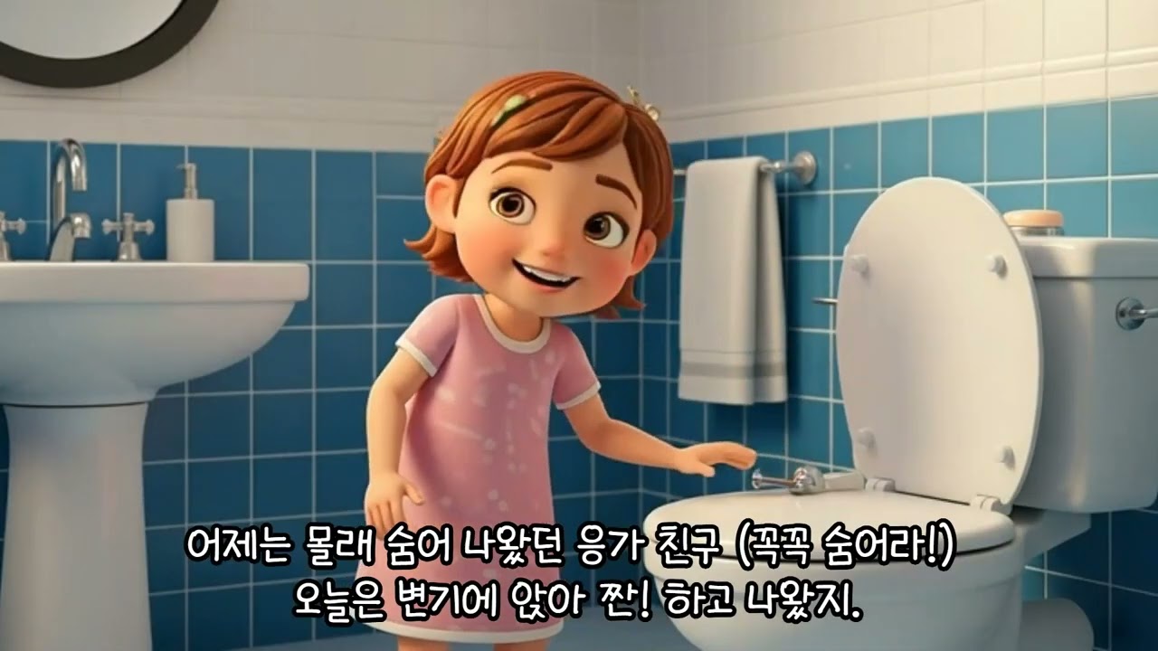 [배변 훈련] [교육성] [응가송] [어린이동요] [육아필수템] [칭찬] [변기송]🚽 용감한 응가 친구 변기 송 👏 기저귀 떼기 필수! (Potty Training Song)