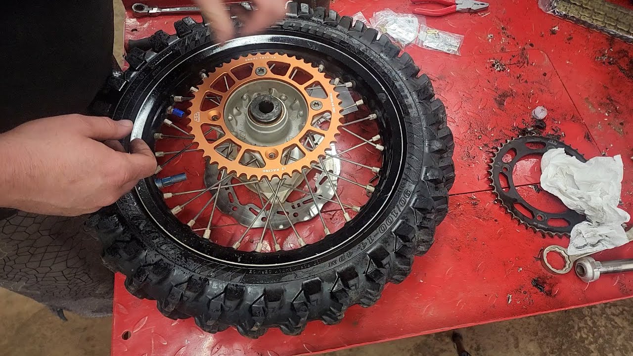 How to change a chain and sprocket on a dirt bike