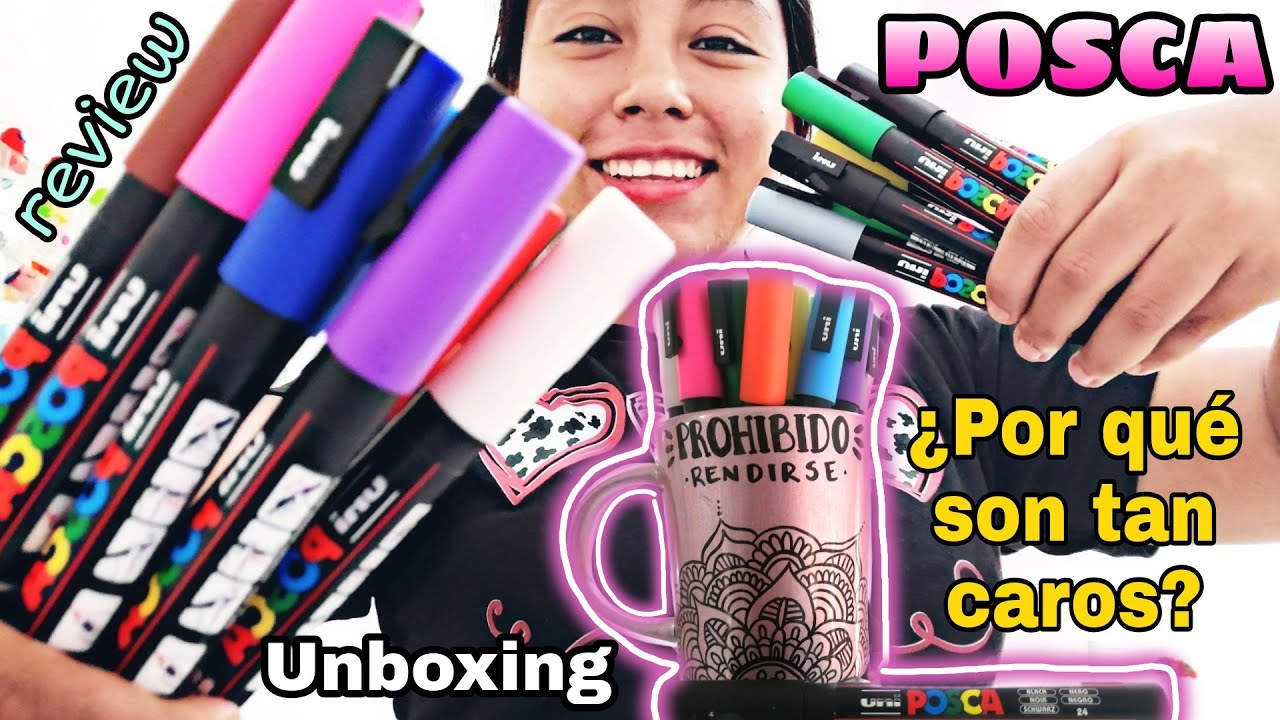 Plumones POSCA sirven😶👀??? Probando diferentes superficies / unboxing y review