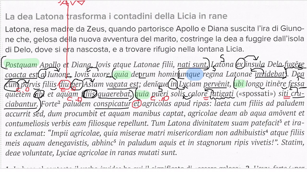 La dea Latona trasforma i contadini di Licia in rane - analisi