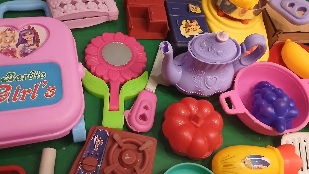 Satisfying with unboxing #colr full miniature barbie kitchen hundi set toys #asmr #video 😍 