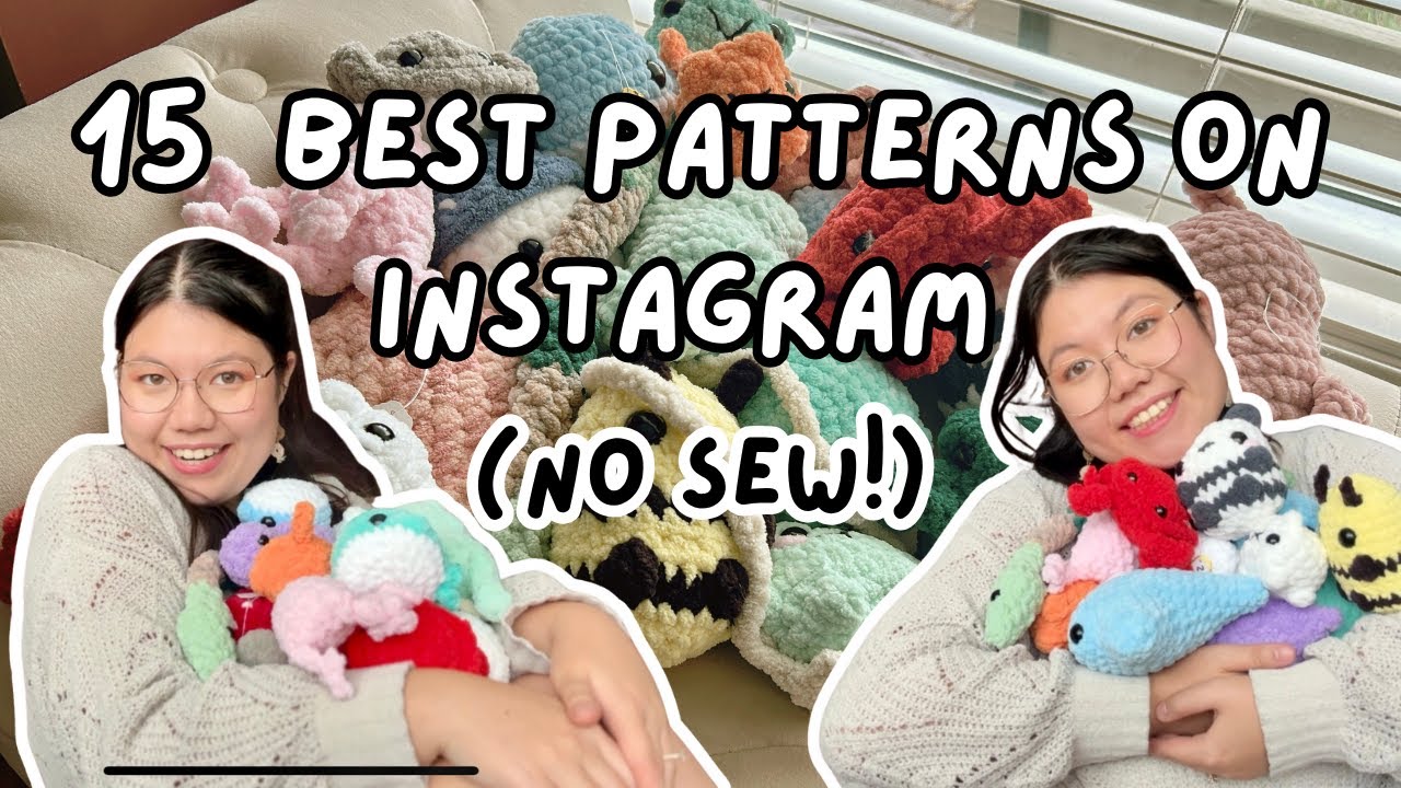 My top 15 free patterns on instagram | No sew | amigurumi patterns
