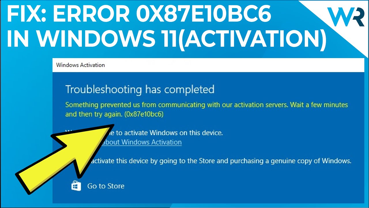 ИСПРАВЛЕНИЕ: Ошибка активации Windows 0x87e10bc6 в Windows 11