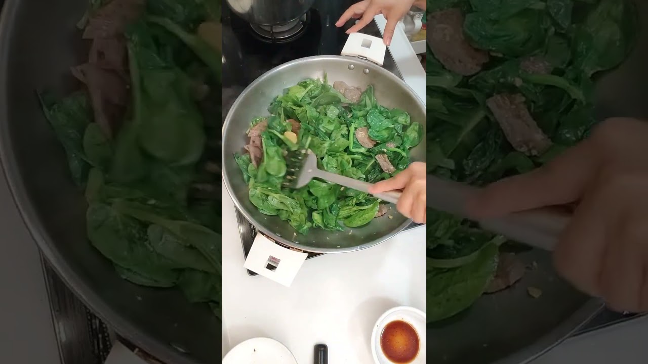 Stir Fry Snow Pea Leaves with Liver