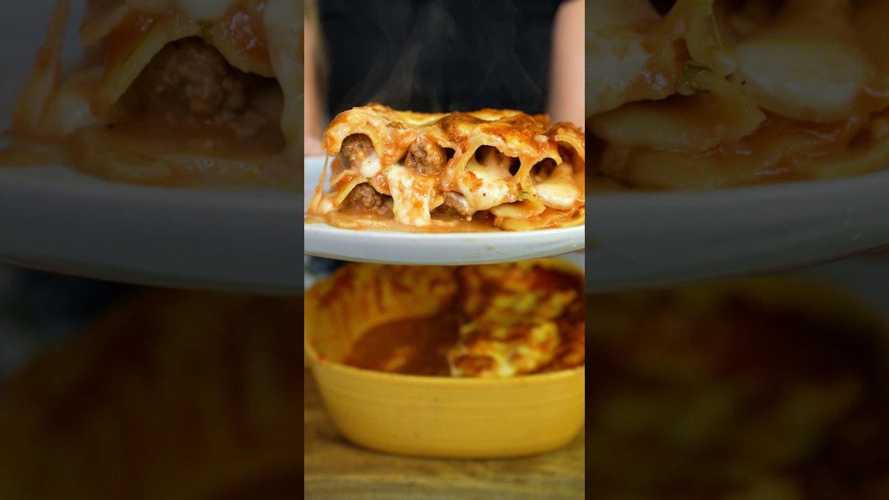 The best pasta recipe ever!🤩 Baked Cannelloni with Beef & Mozzarella🤤 #easyrecipe