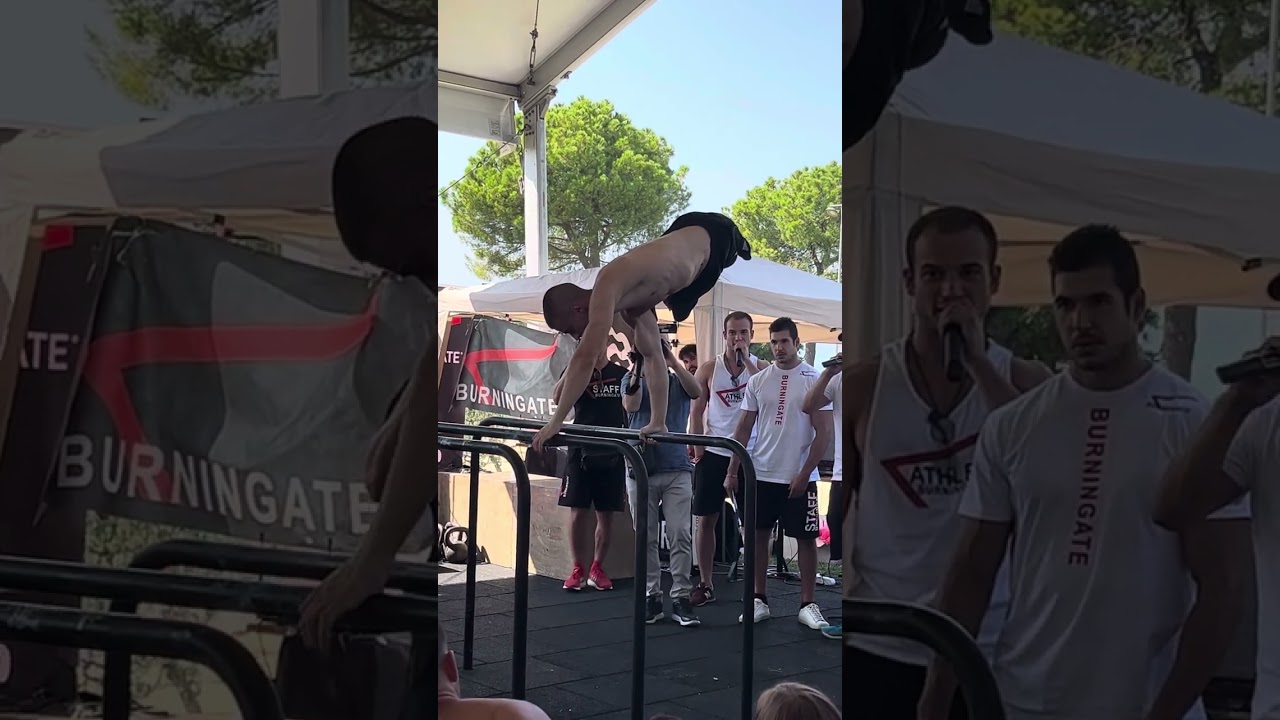 Insane Daniel Hristrov show at burningate bardolino calisthenics 2023