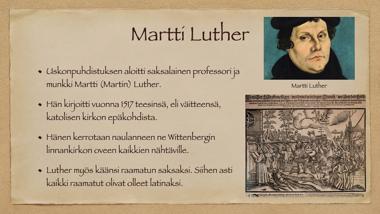 Historiaa kouluun: Uskonpuhdistus 1500-luvulla