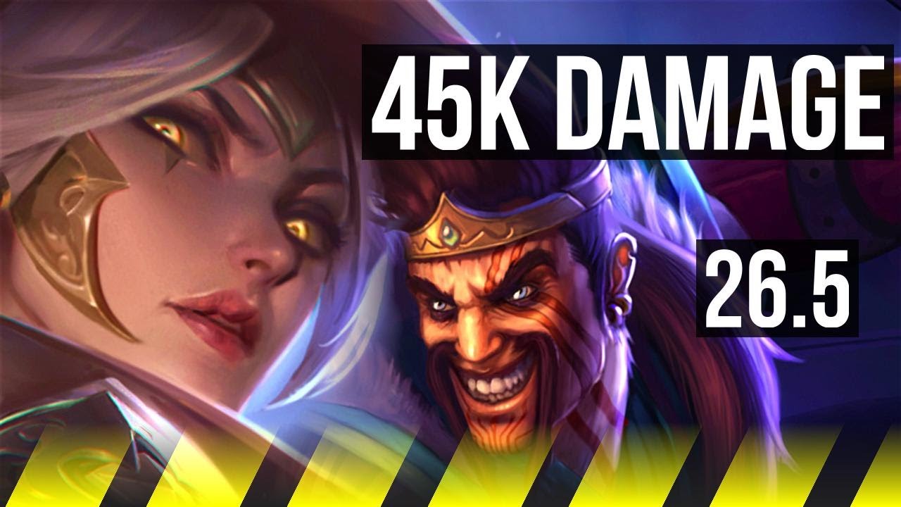 ASHE & Seraphine vs DRAVEN & Thresh (ADC) | 45K damage | NA Master | 26.5