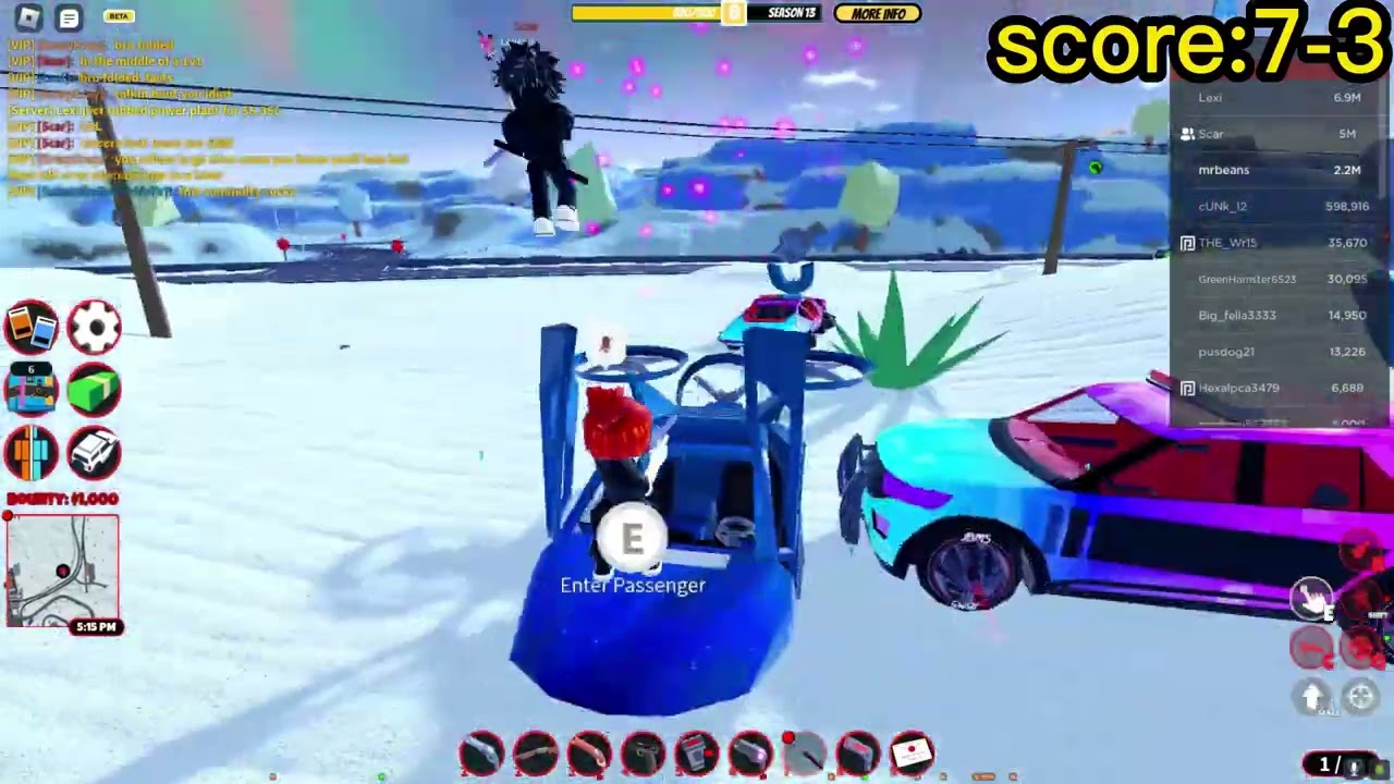 destroying a toxic player | roblox jailbreak