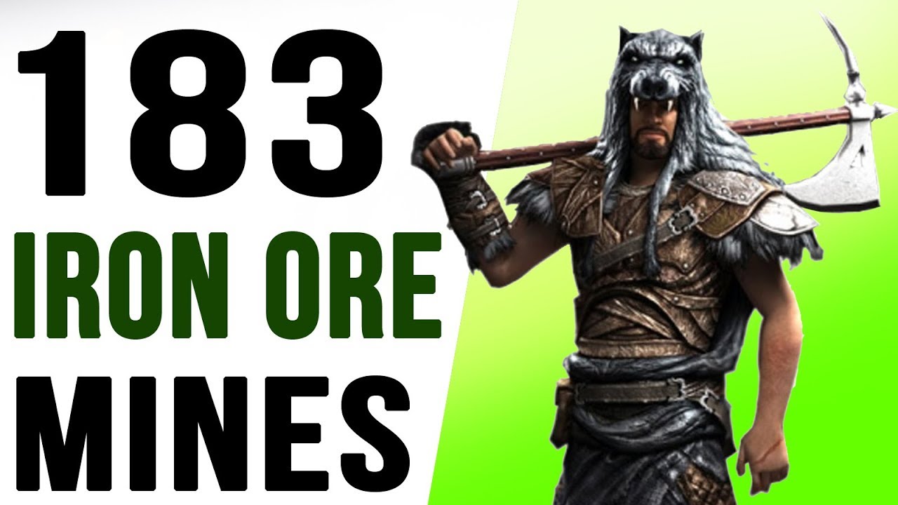 Skyrim Wszystkie lokalizacje kopalni rudy żelaza (183 rudy żelaza)