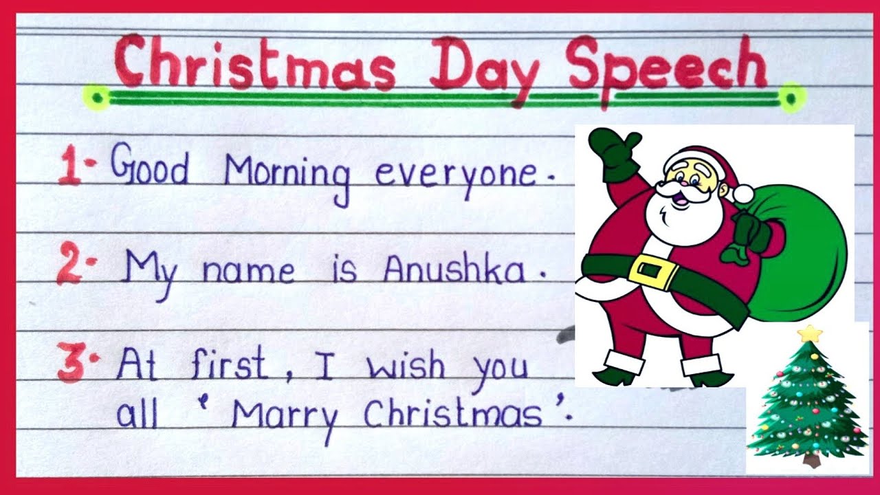 Speech On Christmas Day in English || Christmas Day speech ||