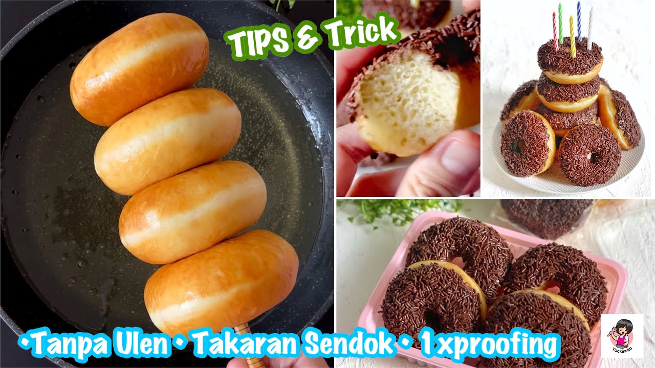 NO KNEAD SOFT N FLUFFY DOUGHNUTS &bull; Ternyata Ini Rahasia Donat Empuk Anti Kempes No Ulen 1x proofing!