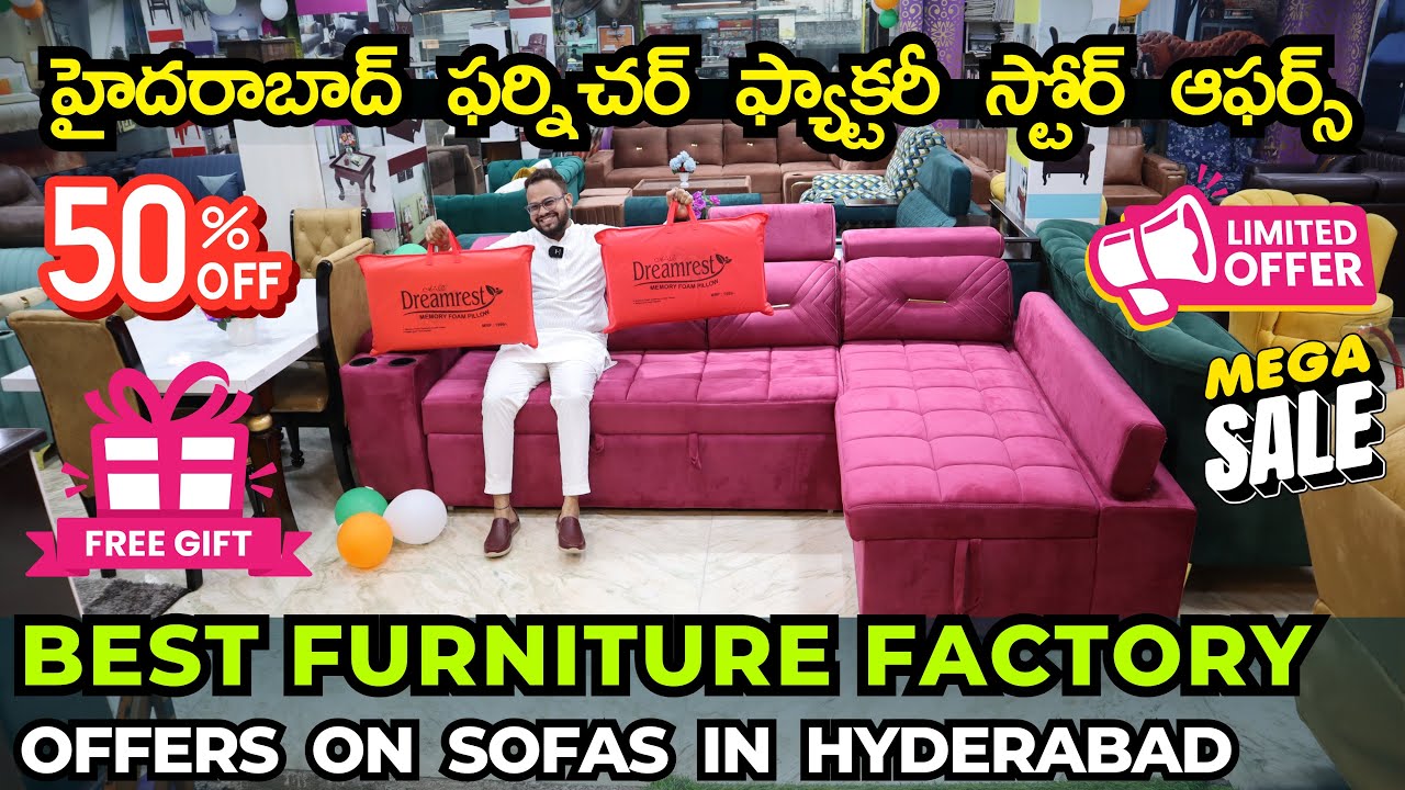 Hyderabad's Best Furniture Manufacturer Store Offers on Sofas, Beds and Dining Tables, EMI
