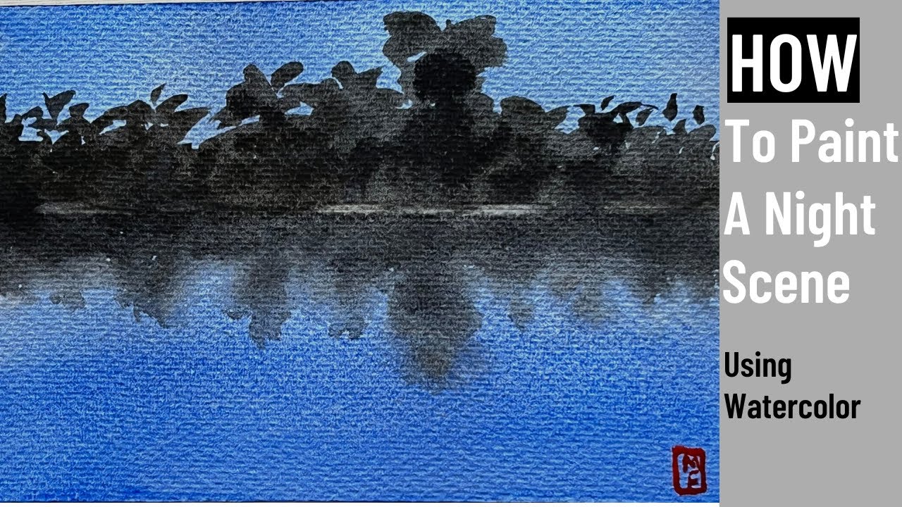 How to Paint a Night Scene using Watercolor