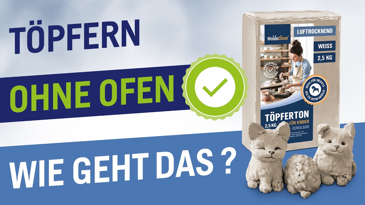 Töpfern ohne Ofen? Kinder lieben diesen Ton | Bastelton & Modelliermasse