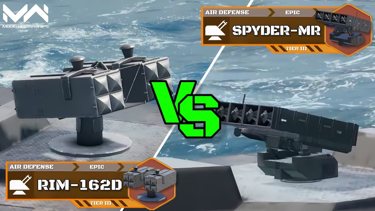 SPYDER MR VS RIM 162D | Air Defense Comparison | Modern Warships