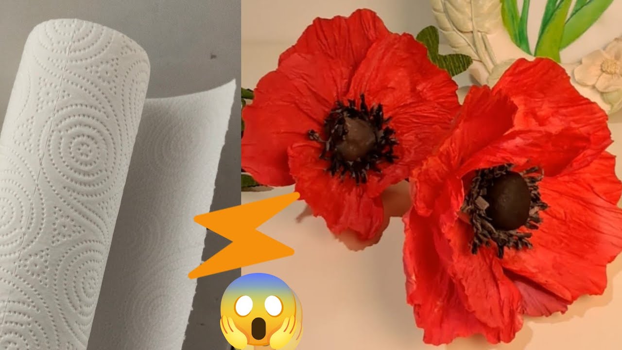 Tissue paper flower hiw to make easy homemade craft🏵️