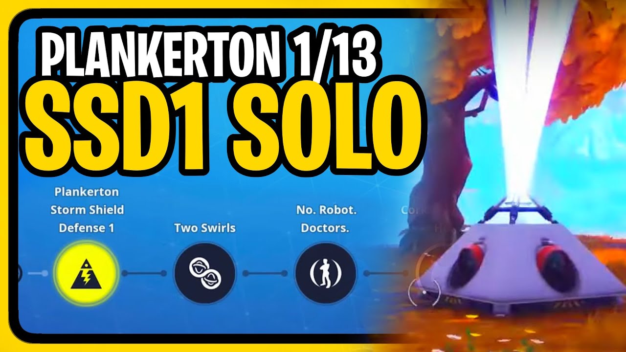 How to Complete SSD 1 SOLO - Plankerton (Part 1)