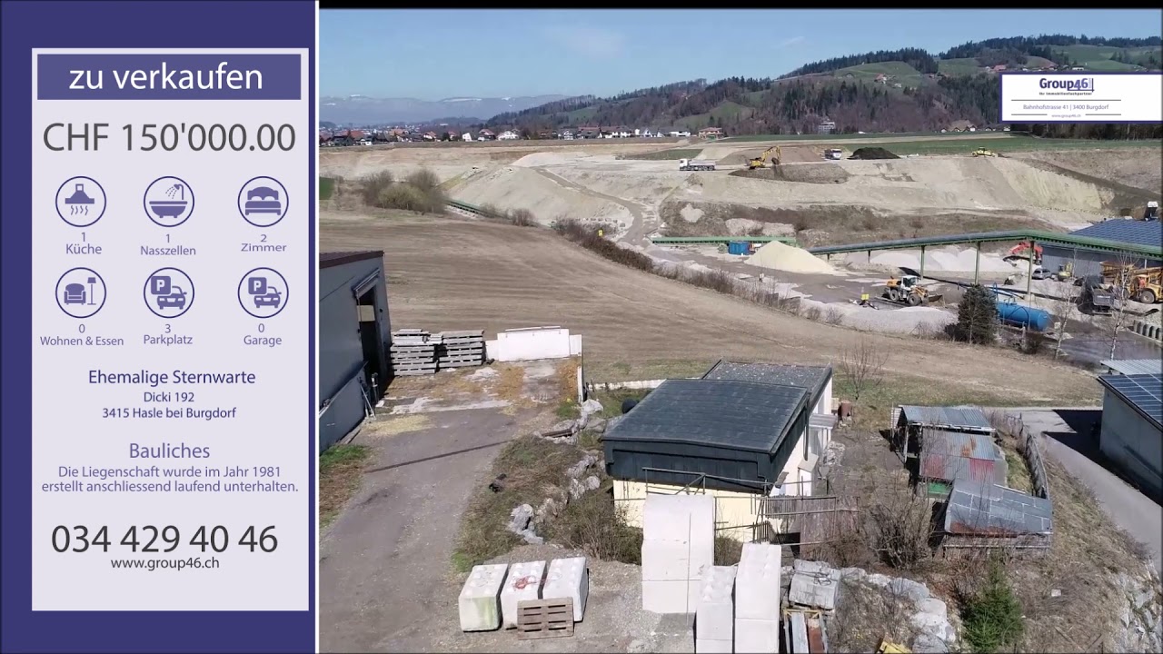 Ehemalige Sternwarte/Atelier/Werkstatt/Hundehort/Vereinslokal 3415 Hasle bei Burgdorf