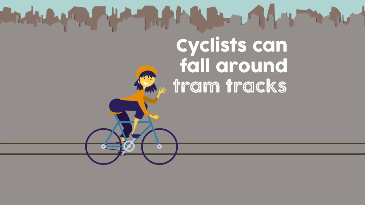 Cycle safety around tram tracks