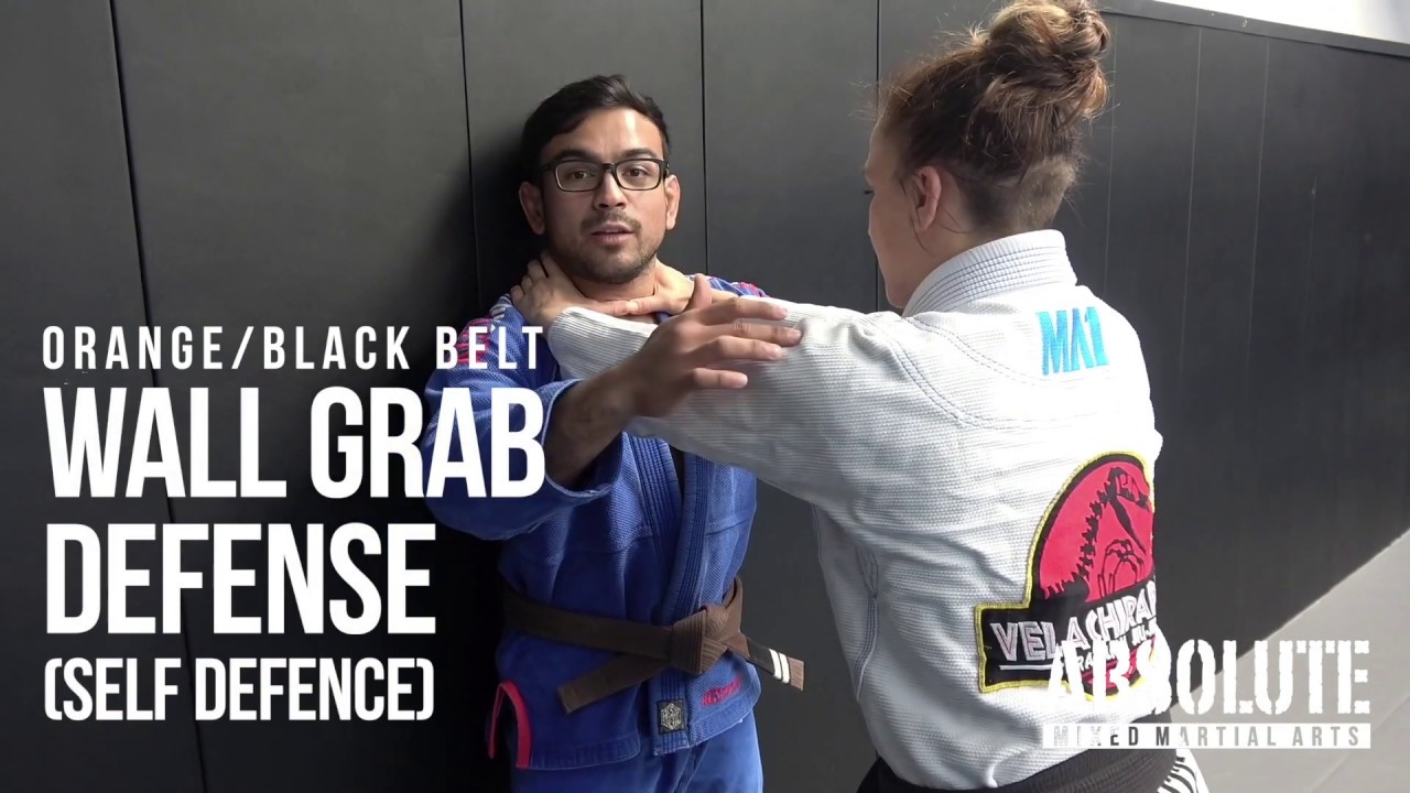 Kids BJJ Orange / Black Belt Self Defense  - Wall Grab Defense