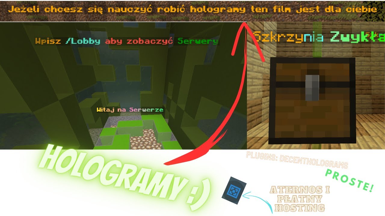 Jak zrobić hologramy na serwer (aternos płatny hosting) DecentHolograms