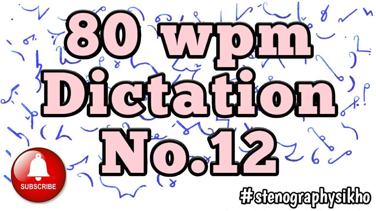 80 WPM English Dictation | 80 Speed English Dictation | English Shorthand 80 wpm | #stenographysikho