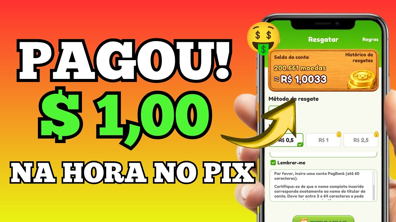 PAGOU!! $ 1,00 NO PIX, MELHOR APLICATIVO PAGANDO SO PRA JOGAR EM 2026 + PROVA DE PAGAMENTO 🤑