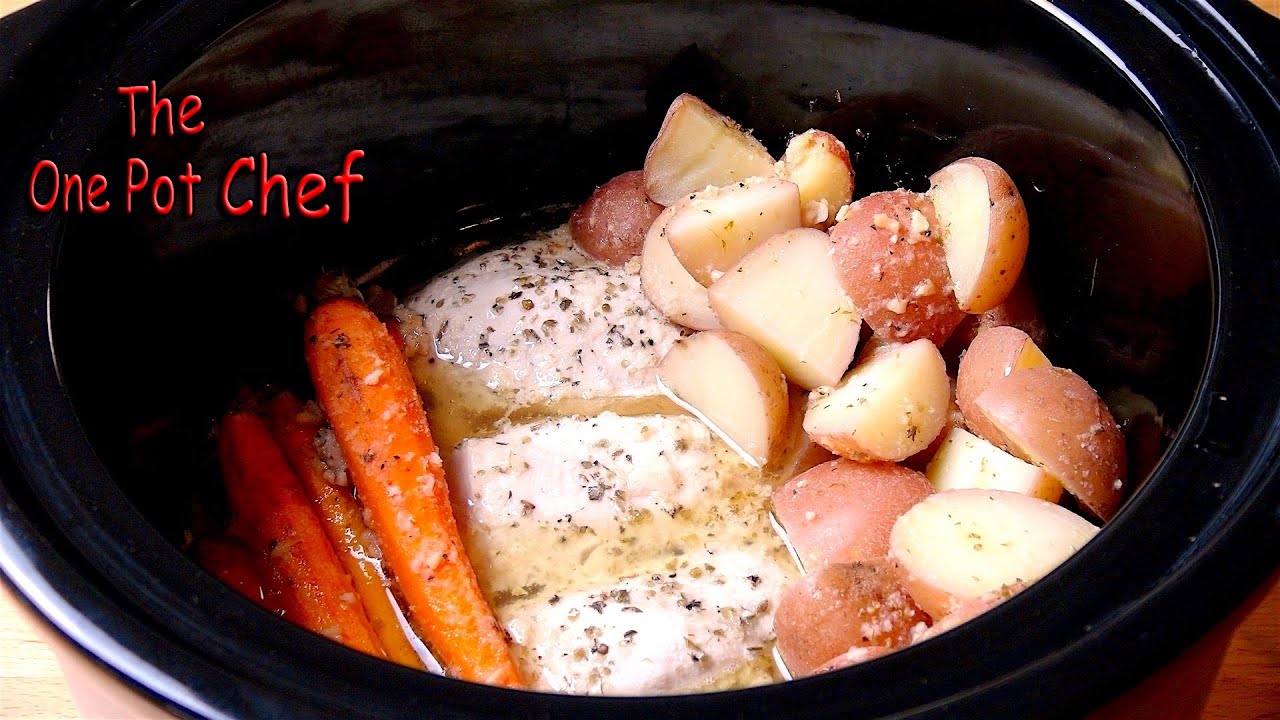 Ужин из курицы, приготовленной в медленноварке в одной кастрюле | One Pot Chef