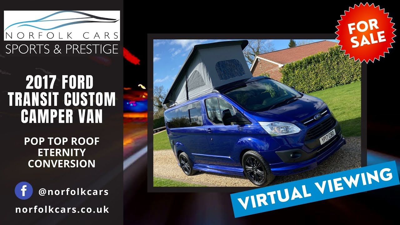 2017 Ford Transit Custom Pop Top Camper van Blue