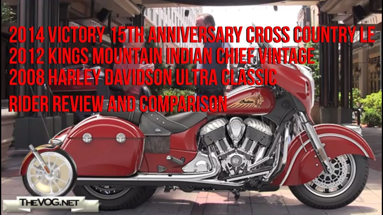 Indian Chieftain vs Victory Cross Country vs Harley Ultra Rider Review and Comparison