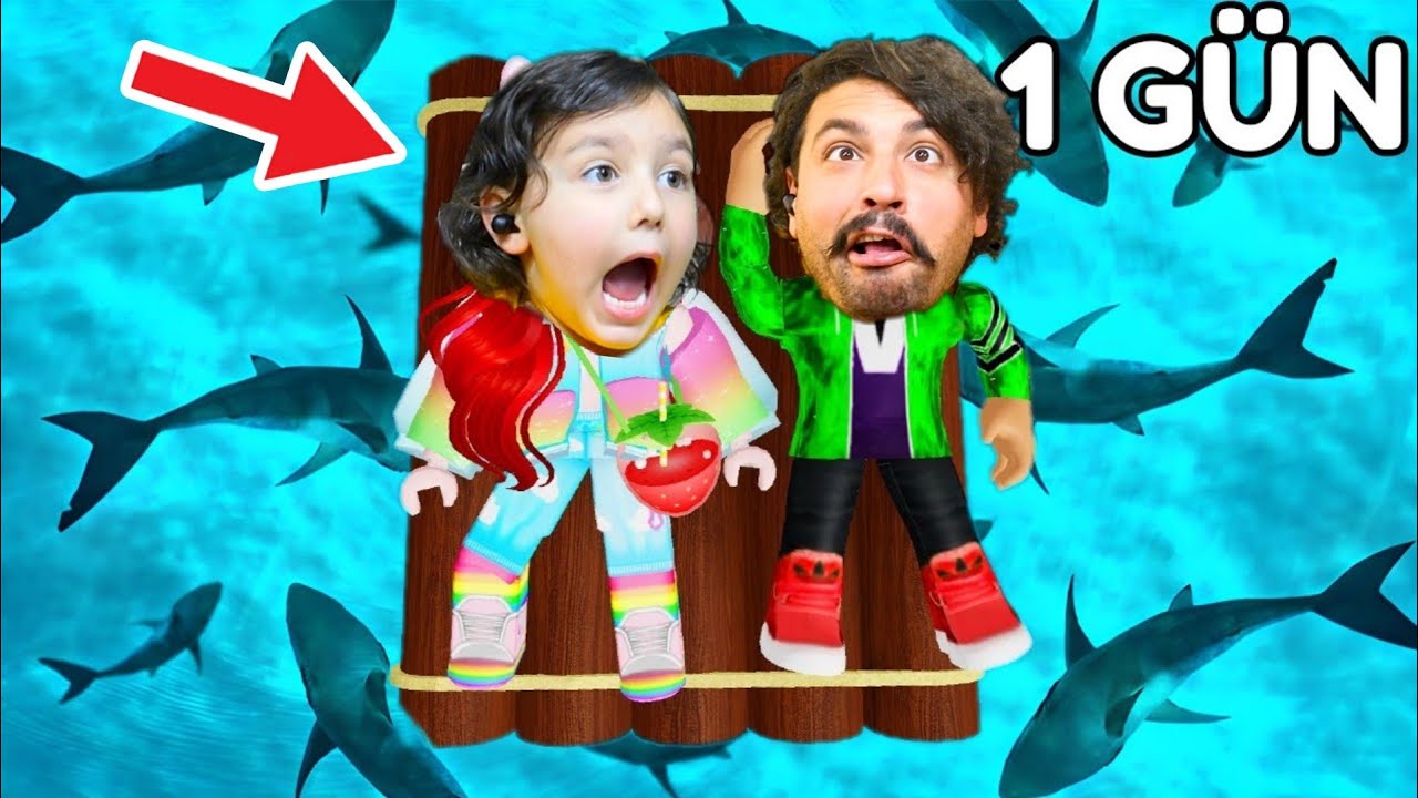 DENİZİN ORTASINDA 7 GÜN HAYATTA KALMA! 😄 ROBLOX Survive 7 Days Stranded at Sea!