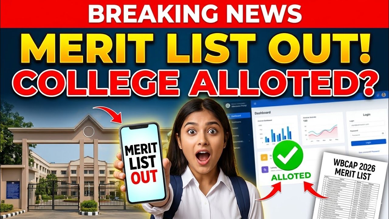 WBCAP Merit List 2026 Out! What to do if you're allotted a college? Auto Upgrade Explained #wbcap