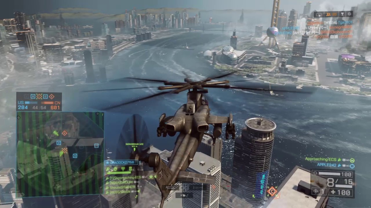 BF4　攻撃ヘリ世界ランカーが粘着の多さに悪戦苦闘しているようです