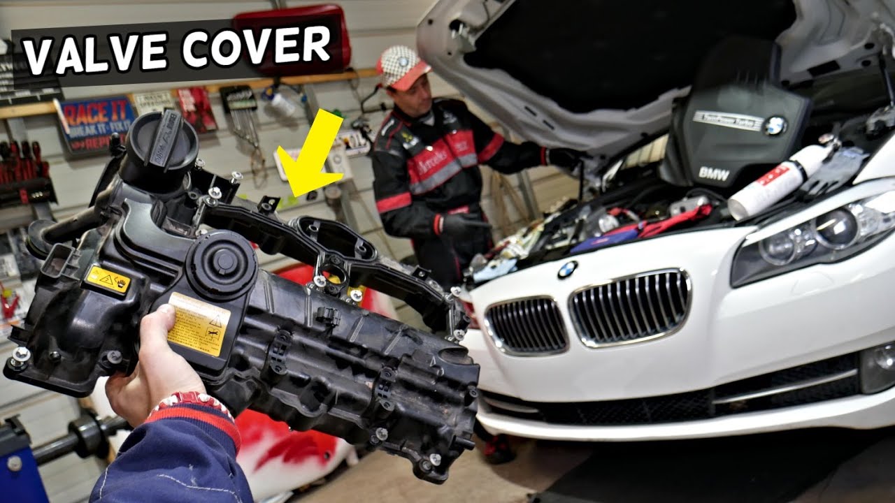 BMW F10 F11 VALVE COVER REMOVAL REPLACEMENT, VALVE COVER GASKET BMW 520i 528i 520xi 520xi