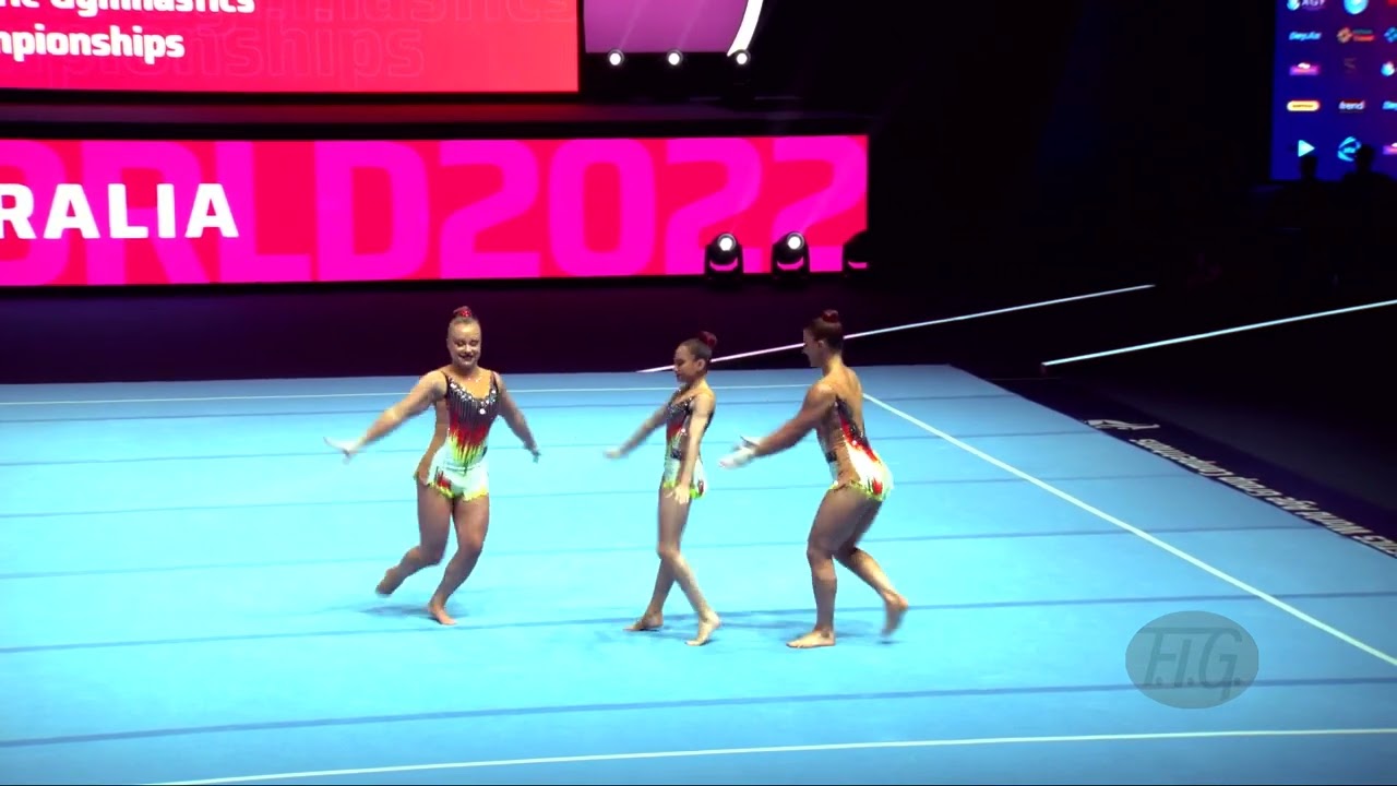 Australia 1 (AUS) - 2022 Acrobatic Worlds, Baku (AZE) - Dynamic Qualification  Women's Group