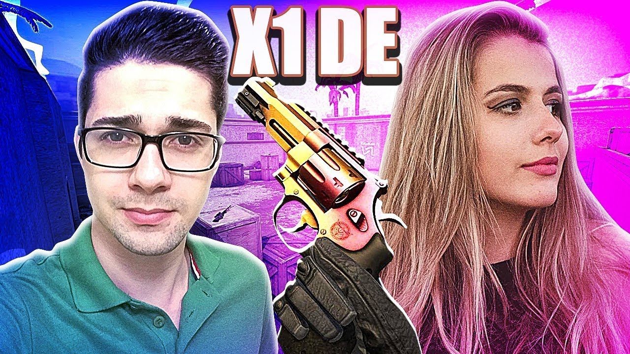 Joguei X1 de Revólver R8 contra uma MENINA YOUTUBER de CS, ela deu RAGE!