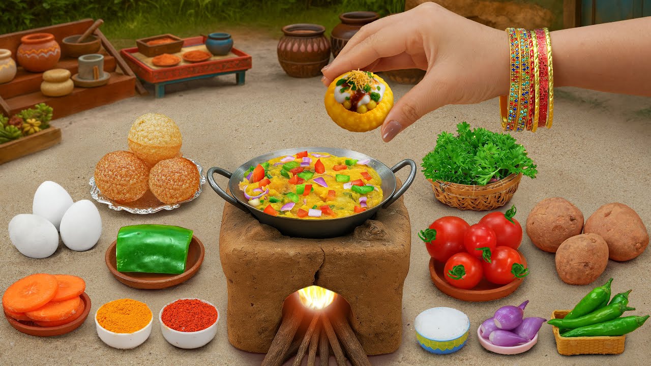 Mini Golgappa Recipe 🍳How To Make Miniature Spicy & Tangy Pani Puri 🍳 Tara Mini Food