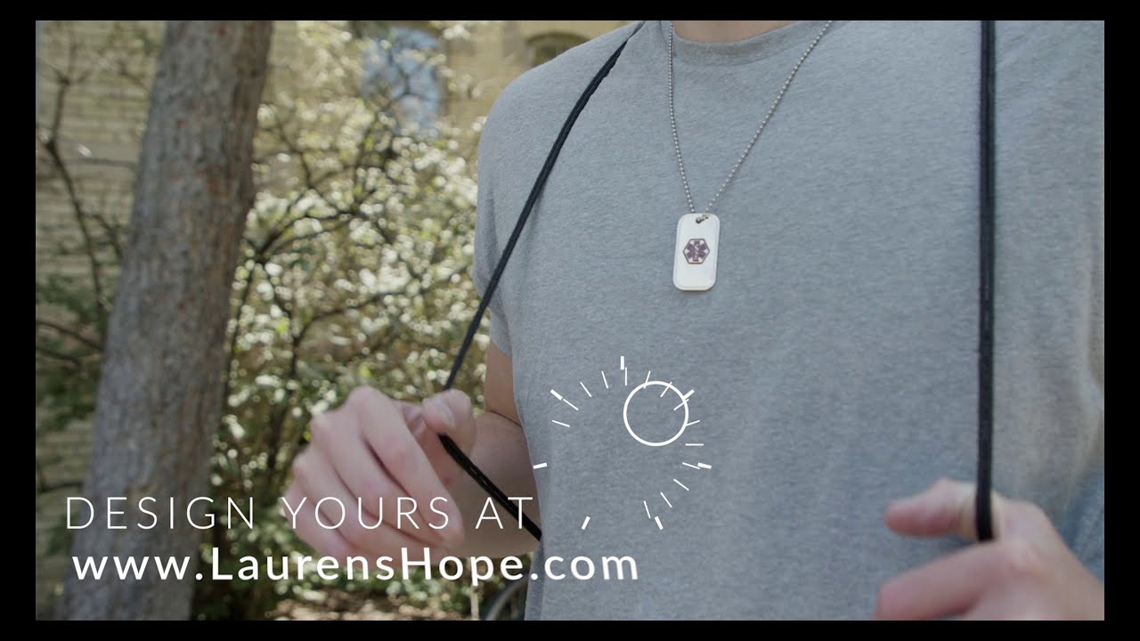 The Face of Wellness Wear | Dog Tag Medical ID | Lauren's Hope Medical ID Jewelry | m