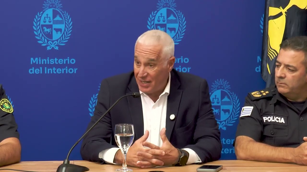 Conferencia de prensa Ministro del Interior, detención Sebastián Marset
