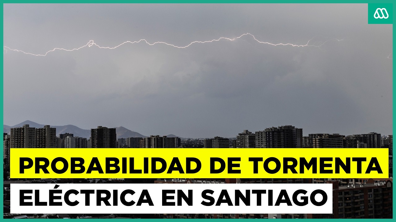 Lluvia y probabilidades de tormenta eléctrica en la Región Metropolitana