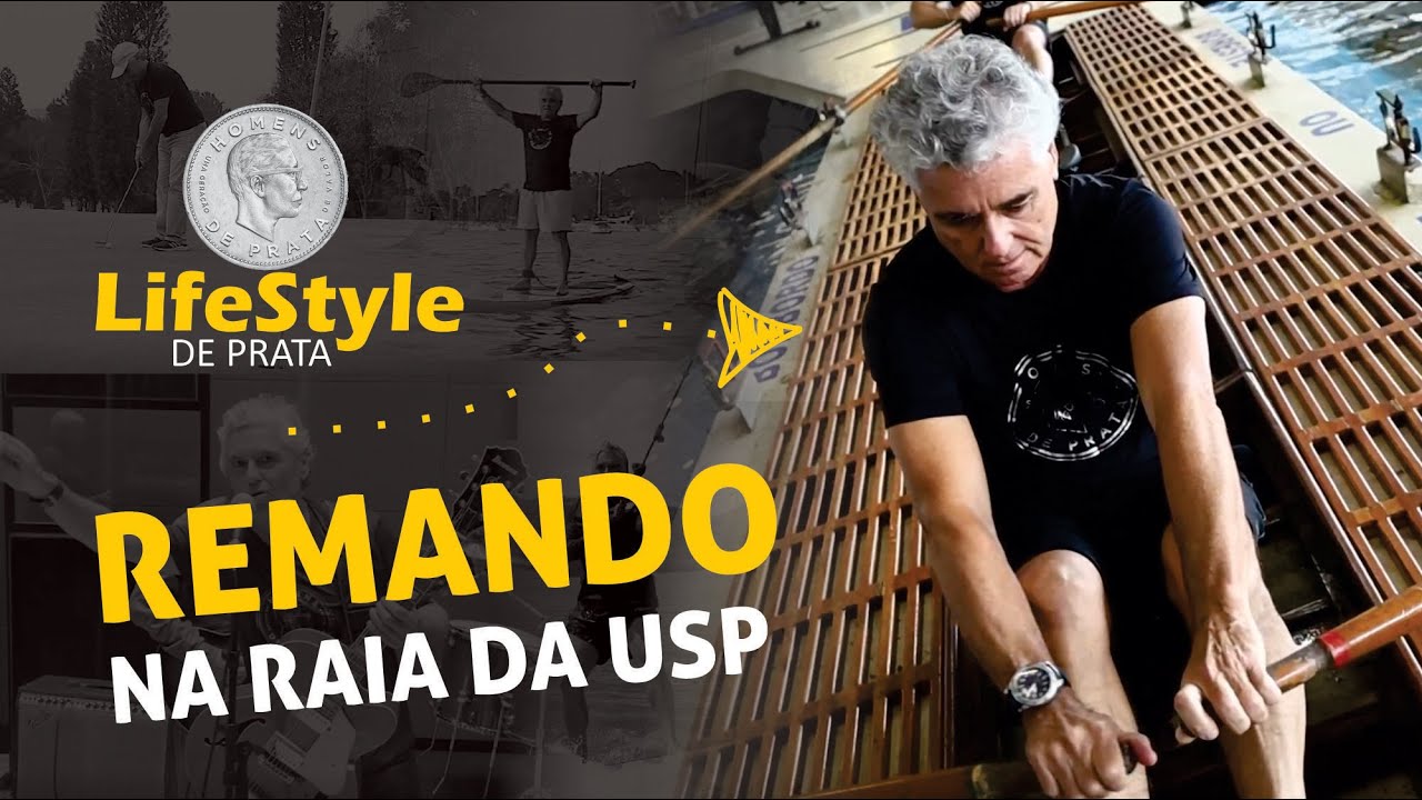 Remando na raia da USP