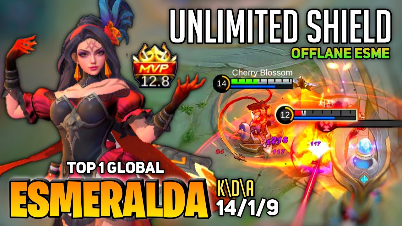 Unlimited Shield ! Offlane Esmeralda [Top 1 Global Esmeralda] By Cherry Blossom - Mobile Legend
