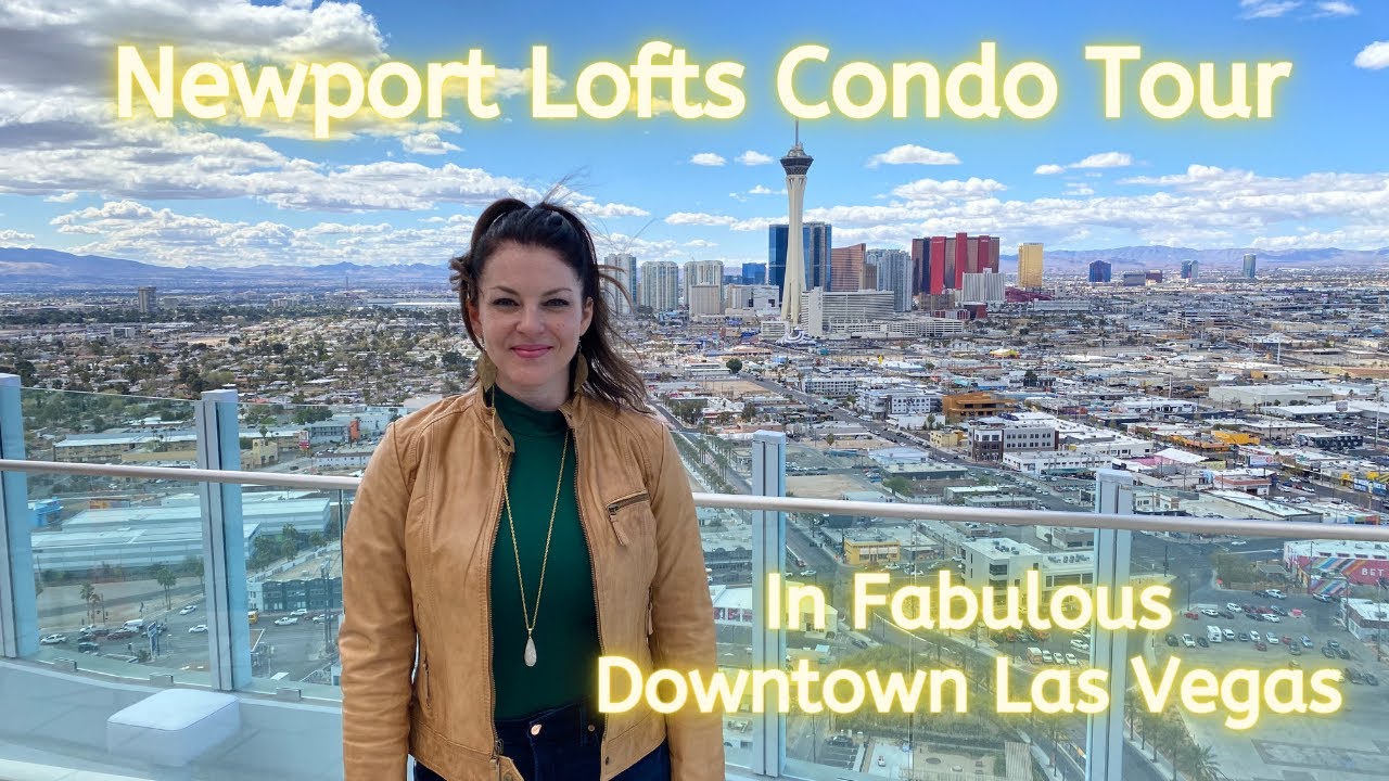 Newport Lofts Downtown Las Vegas Condo Tour! 1077 SF 1BR, 1BA w/ VIEWS of Downtown LV & Strip! $297K