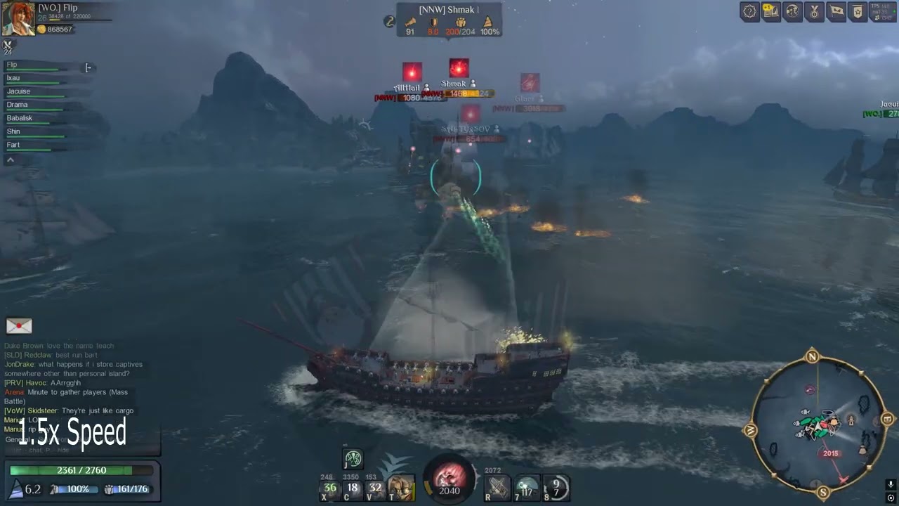 World of Sea Battle - How to win a 7 v 15(?) - [WO] vs [NNW] - NA1